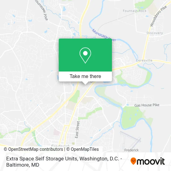 Extra Space Self Storage Units map