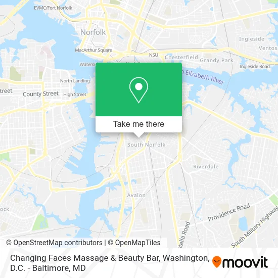 Changing Faces Massage & Beauty Bar map
