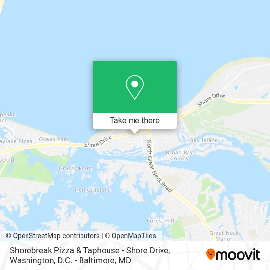 Shorebreak Pizza & Taphouse - Shore Drive map