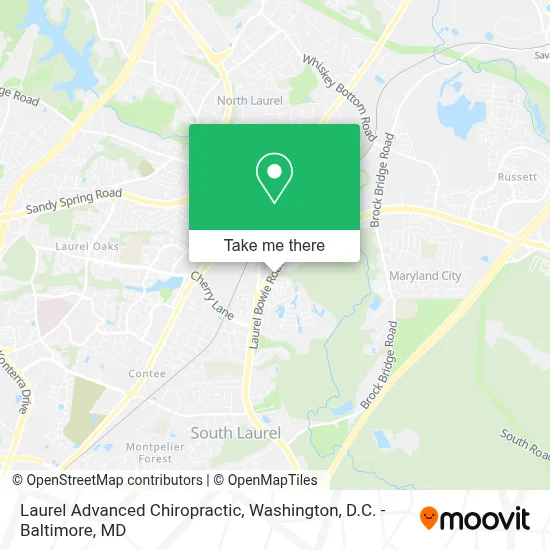 Laurel Advanced Chiropractic map