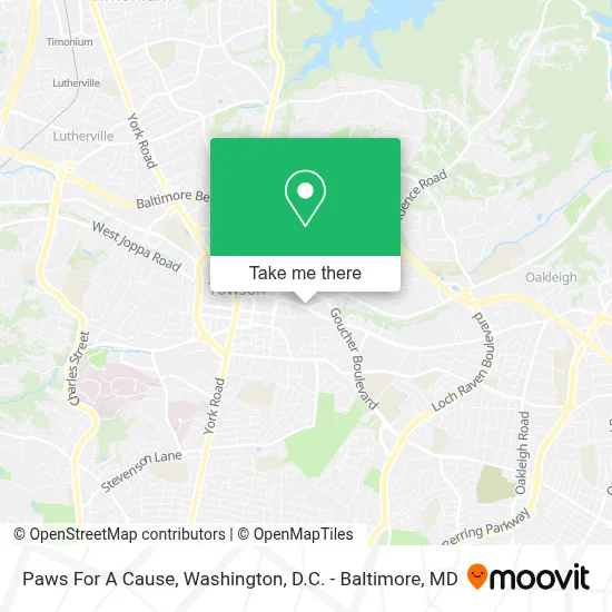Paws For A Cause map