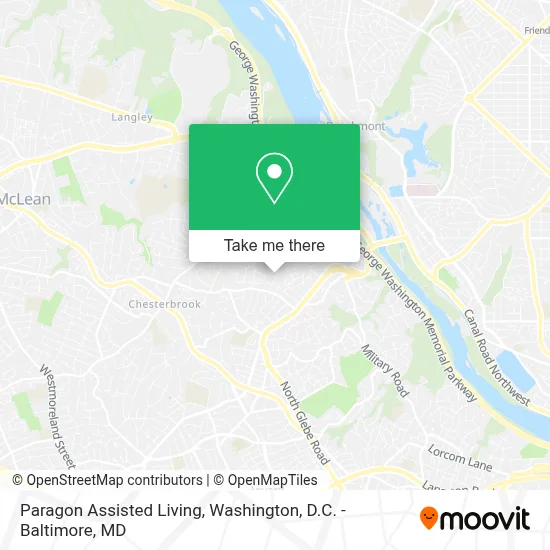 Paragon Assisted Living map