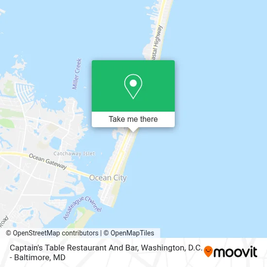 Captain's Table Restaurant And Bar map