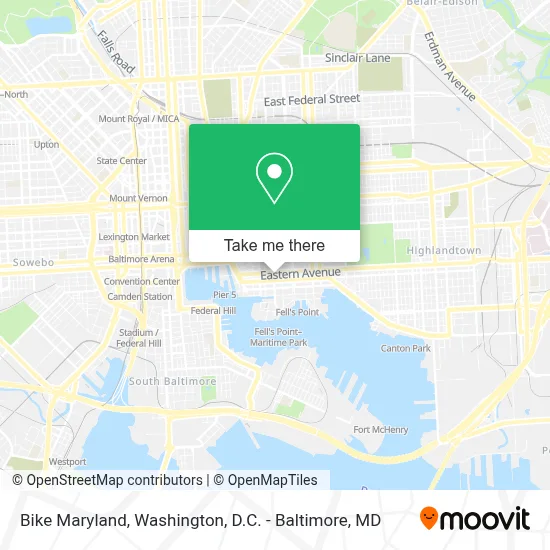 Bike Maryland map