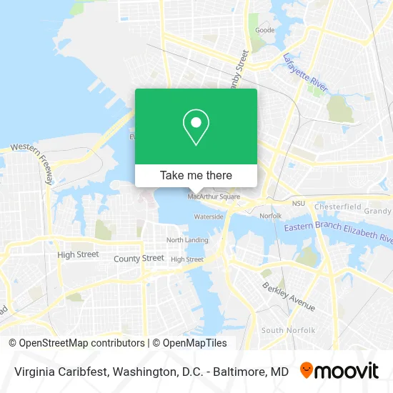 Virginia Caribfest map
