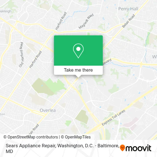 Sears Appliance Repair map