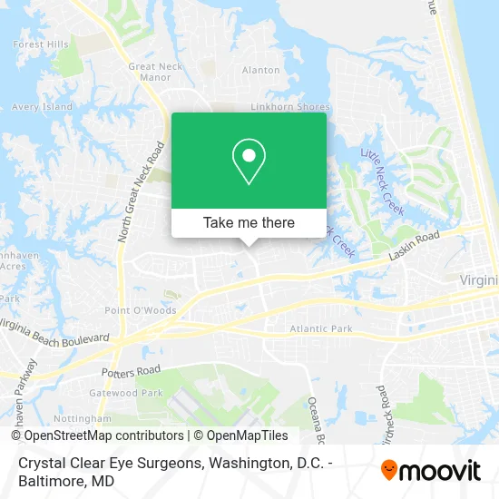 Crystal Clear Eye Surgeons map