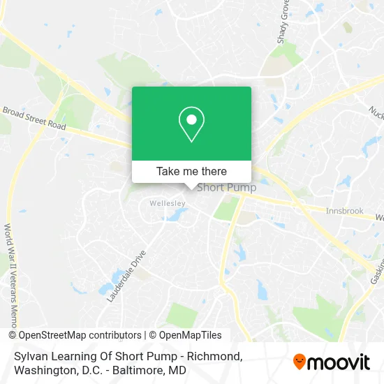 Sylvan Learning Of Short Pump - Richmond map