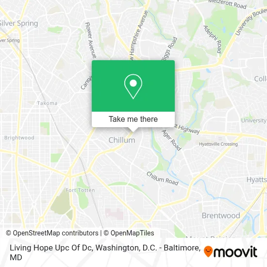 Living Hope Upc Of Dc map