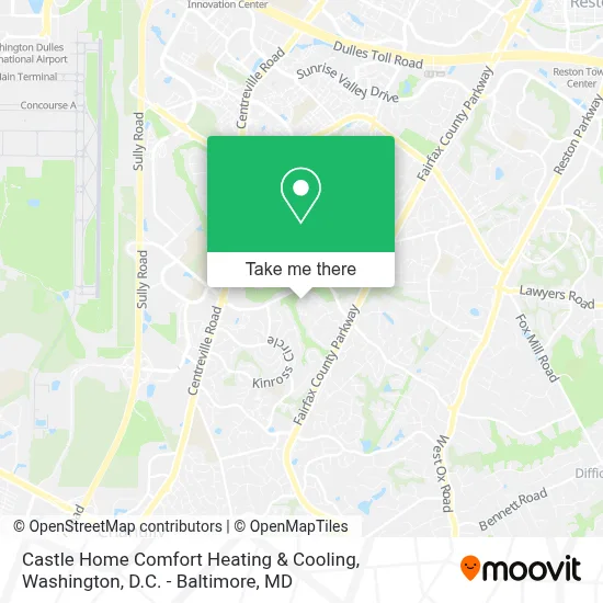 Castle Home Comfort Heating & Cooling map
