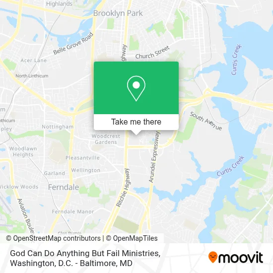 God Can Do Anything But Fail Ministries map
