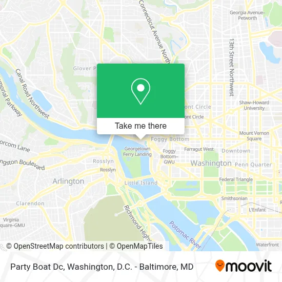Party Boat Dc map