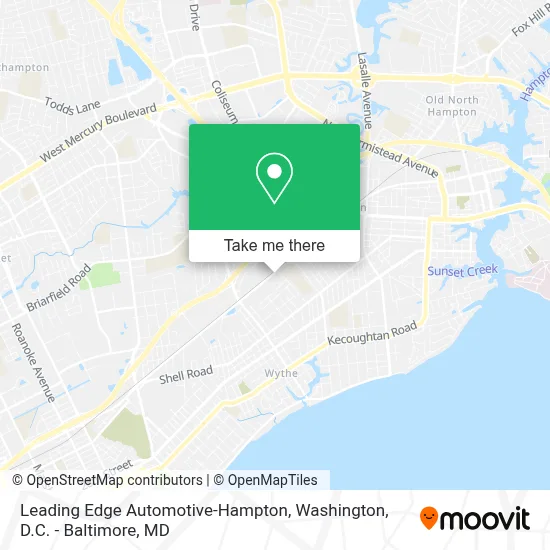 Leading Edge Automotive-Hampton map