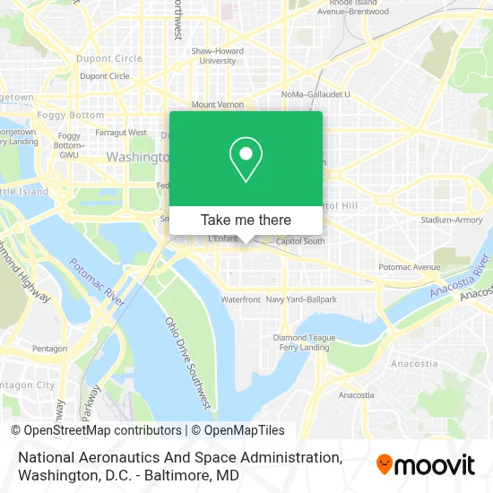 National Aeronautics And Space Administration map