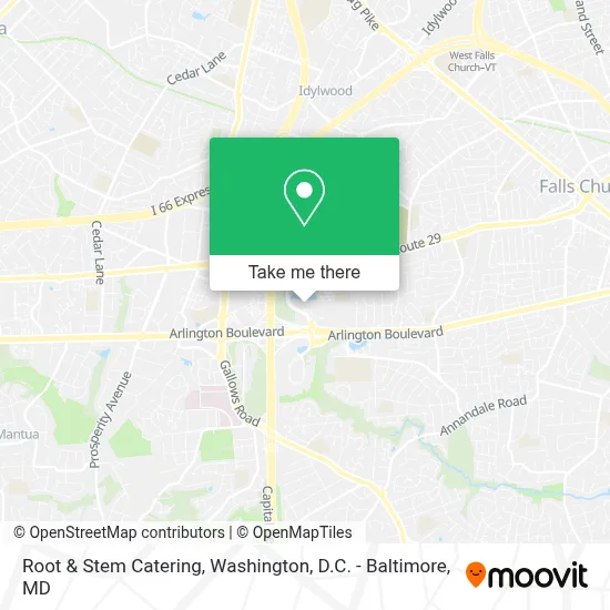 Root & Stem Catering map