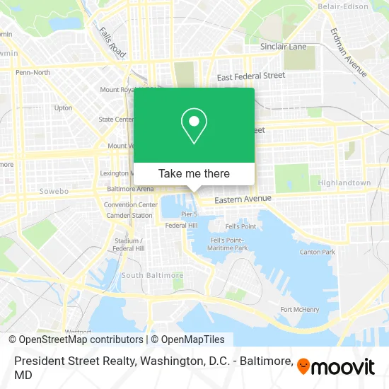 President Street Realty map