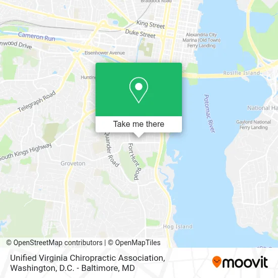 Unified Virginia Chiropractic Association map