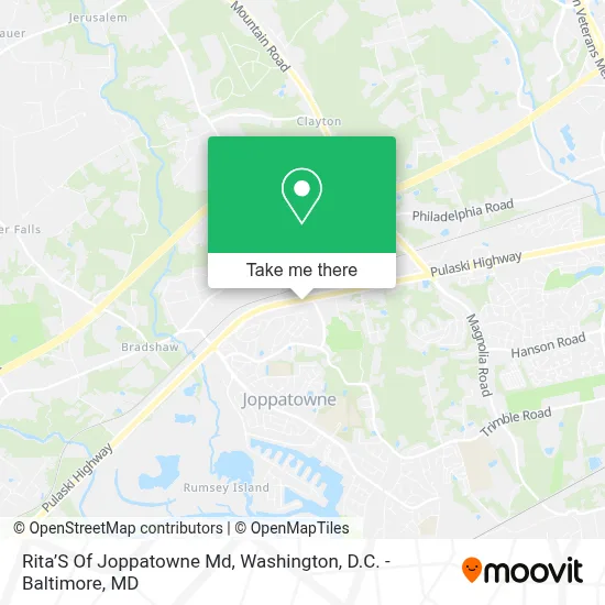 Rita’S Of Joppatowne Md map