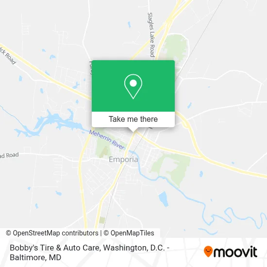 Bobby's Tire & Auto Care map