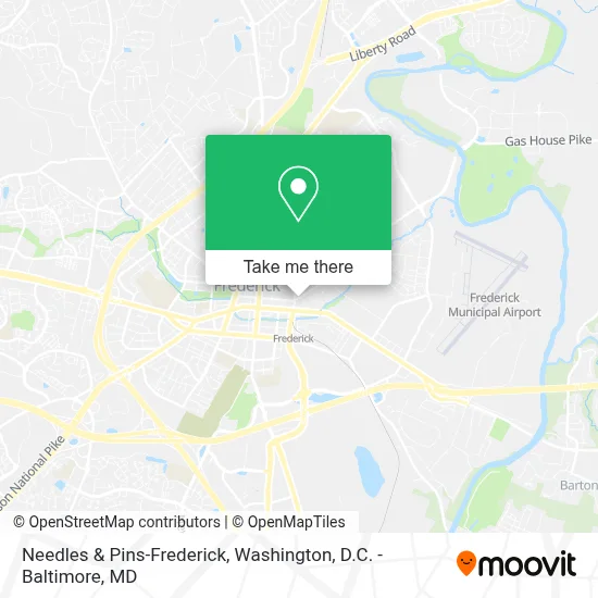 Needles & Pins-Frederick map