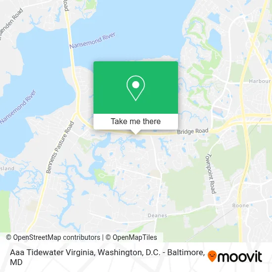 Aaa Tidewater Virginia map
