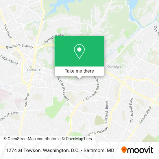 1274 at Towson map