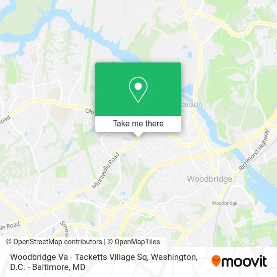 Woodbridge Va - Tacketts Village Sq map