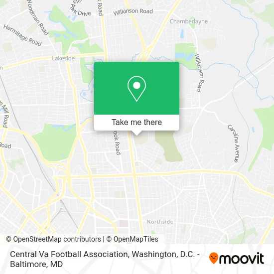 Central Va Football Association map