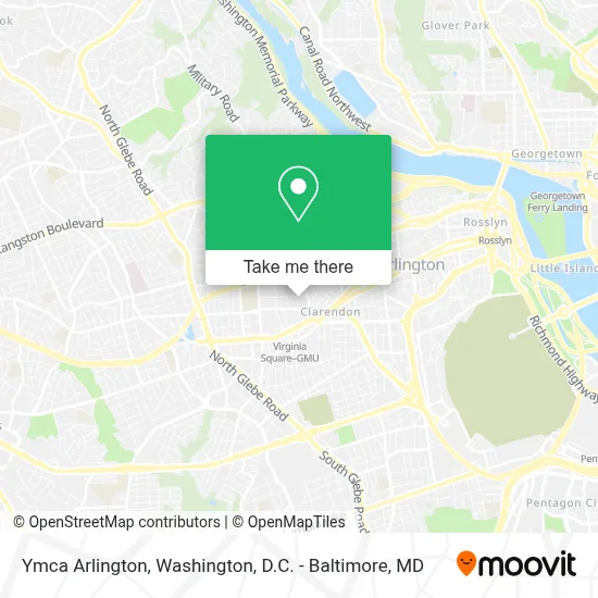 Ymca Arlington map