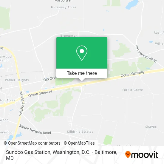 Sunoco Gas Station map