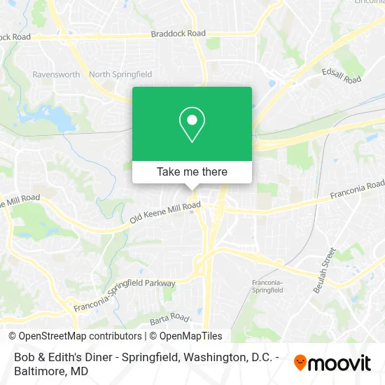 Bob & Edith's Diner - Springfield map