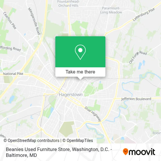 Beanies Used Furniture Store map