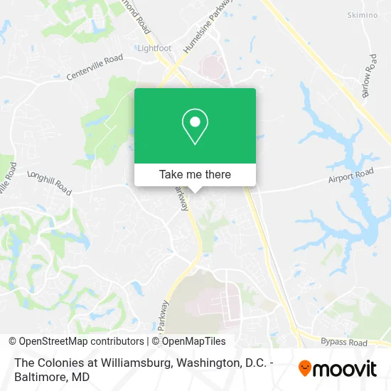 The Colonies at Williamsburg map