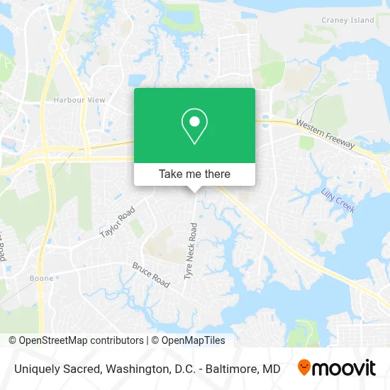Uniquely Sacred map