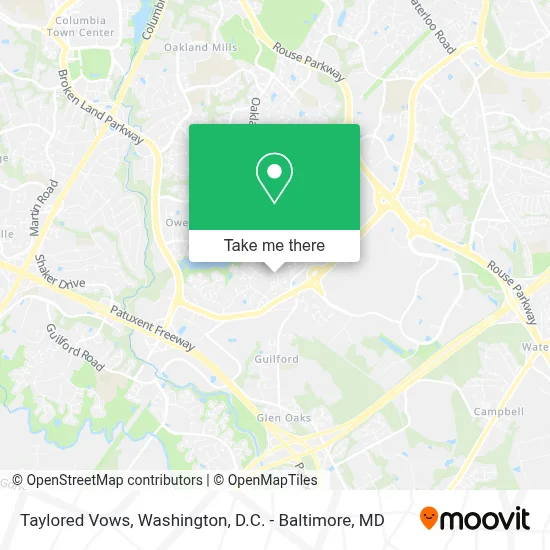Taylored Vows map