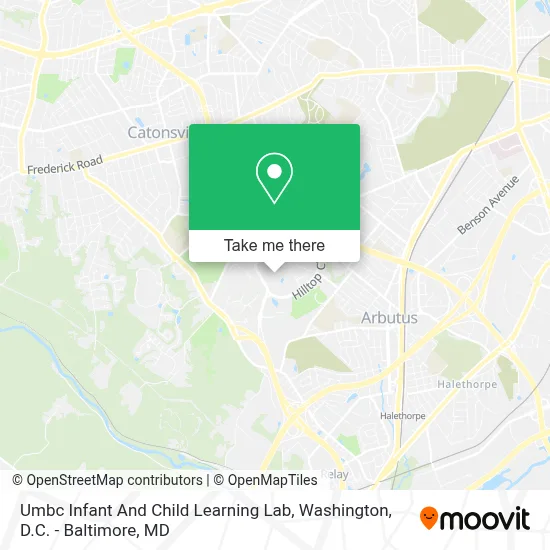 Umbc Infant And Child Learning Lab map
