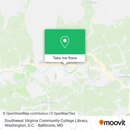Southwest Virginia Community College Library map
