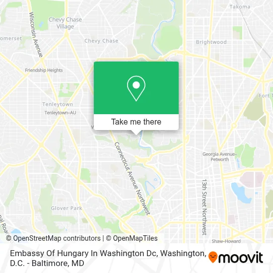 Embassy Of Hungary In Washington Dc map