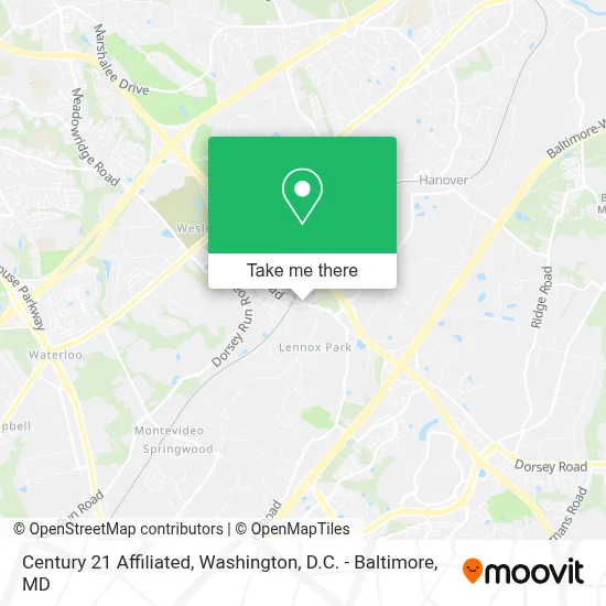 Century 21 Affiliated map