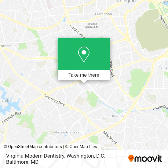 Virginia Modern Dentistry map