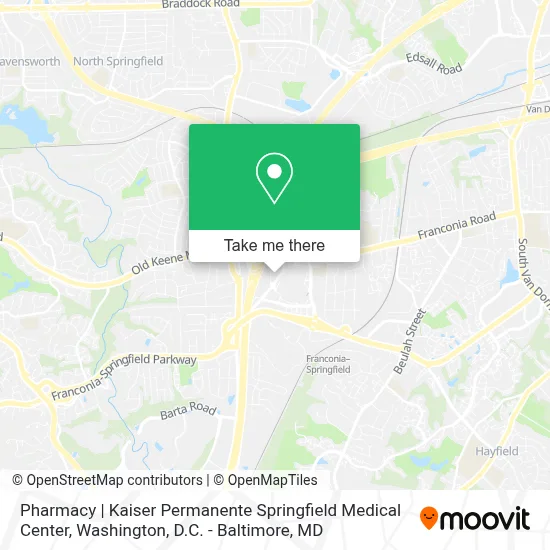Pharmacy | Kaiser Permanente Springfield Medical Center map
