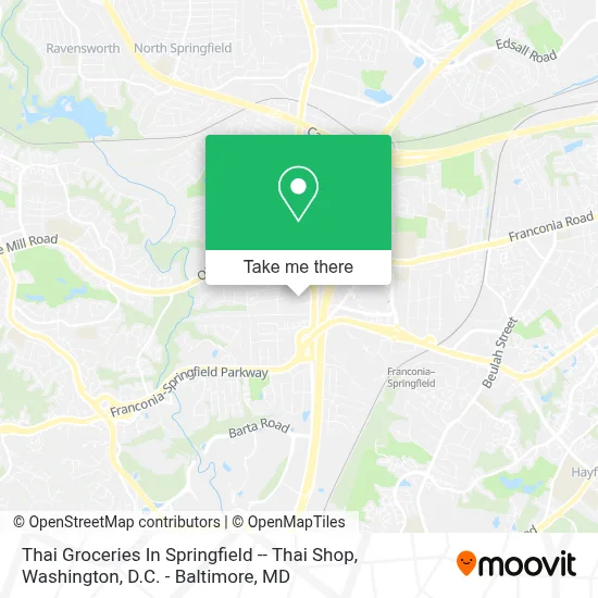 Thai Groceries In Springfield -- Thai Shop map