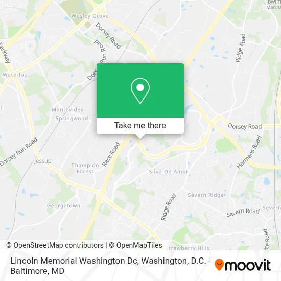 Lincoln Memorial Washington Dc map