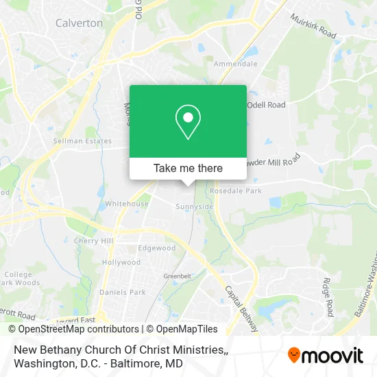 New Bethany Church Of Christ Ministries, map