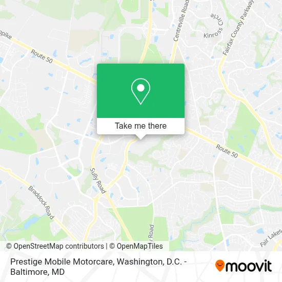 Prestige Mobile Motorcare map