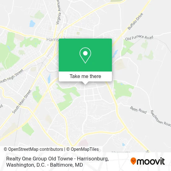 Realty One Group Old Towne - Harrisonburg map