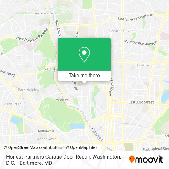 Honest Partners Garage Door Repair map