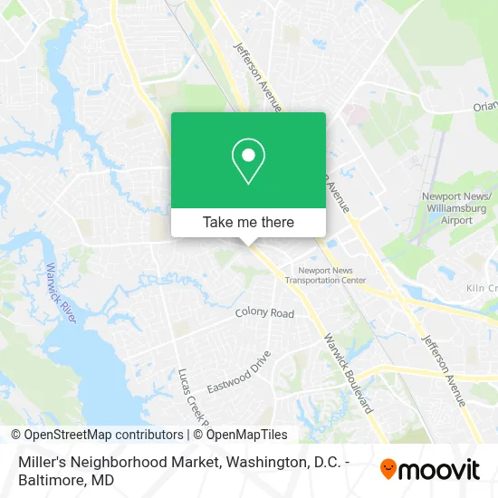 Miller's Neighborhood Market map