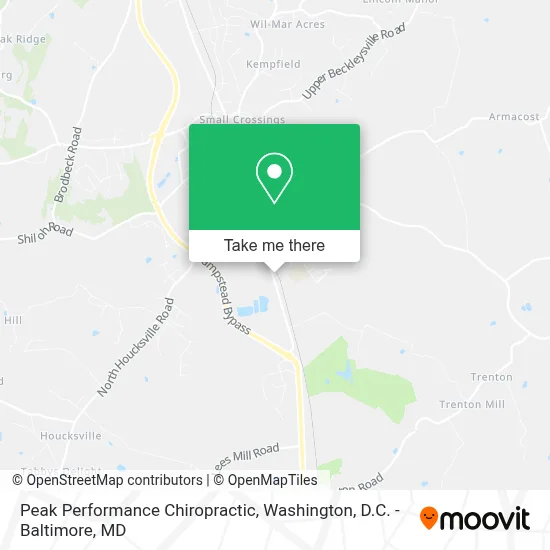 Peak Performance Chiropractic map