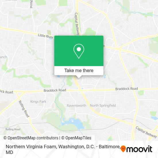 Northern Virginia Foam map